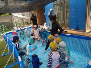 Water play begins